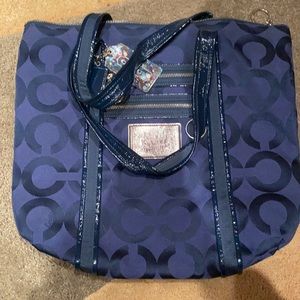 Blue coach tote